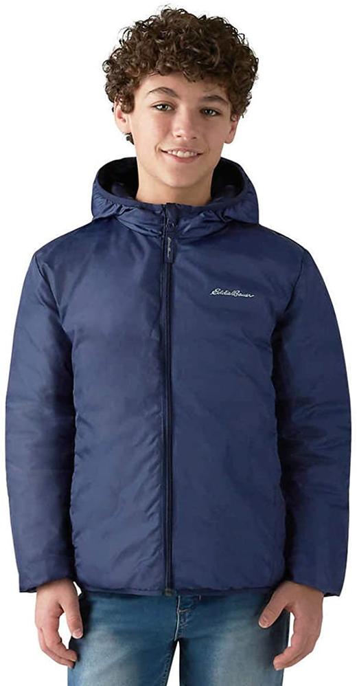 EB童装 双面穿 大童青少年渐变色75%鸭绒 连帽羽绒服 Z-7682 商品图4