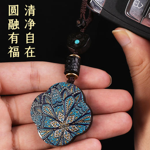 【黑檀木手绘四叶草挂饰】 商品图3