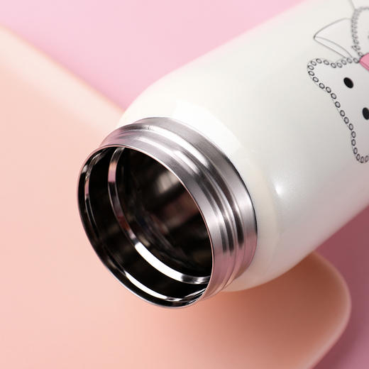 特美刻 泰迪熊 便携弹跳316不锈钢保温杯子女士茶水杯TW00010 商品图3