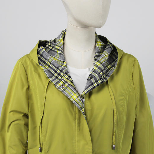 FOCALS福柯斯春秋新款休闲拉链撞色拼接短款外套风衣F21AF052YG 商品图3