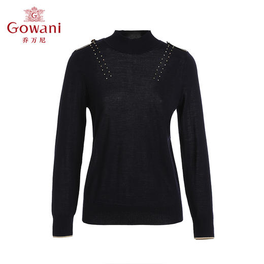 乔万尼早新款亲肤羊毛针织衫修身显瘦EI3M280 商品图4