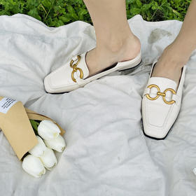 特价秒杀 THE SOWING 全皮法式百搭粗跟软底小皮鞋两穿3129-8672 .潮快闪[福利品]