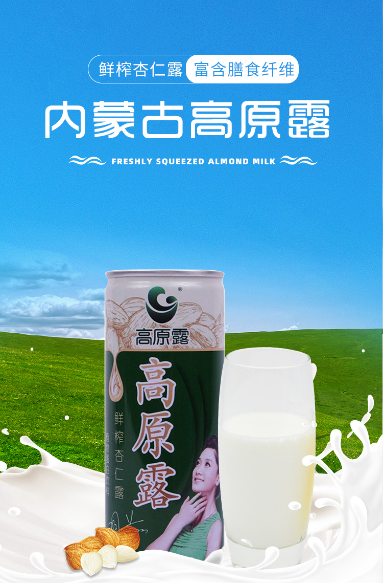 内蒙古特产 高原露杏仁露 240ml*10
