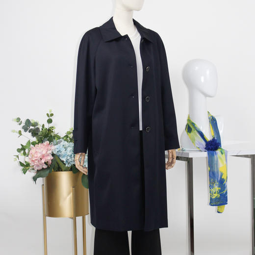 FOCALS福柯斯春秋新款休闲羊毛混纺中长款外套风衣风F2YCF608B7 商品图1