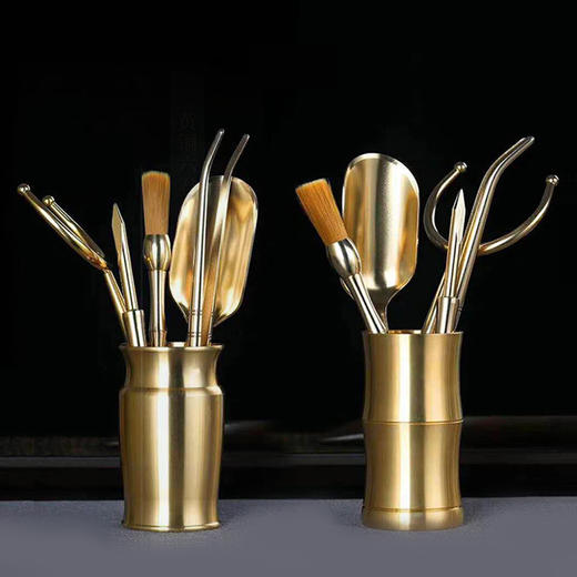 纯铜茶道六君子--花瓶 商品图4