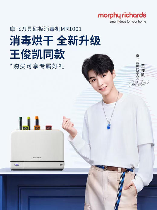 摩飞1001砧板刀具筷子消毒机家用小型消毒刀架分类菜板智能消毒烘干器 商品图0