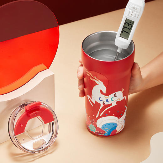 共禾京品X遇见博物 便携不锈钢保温杯-九色鹿 商品图2