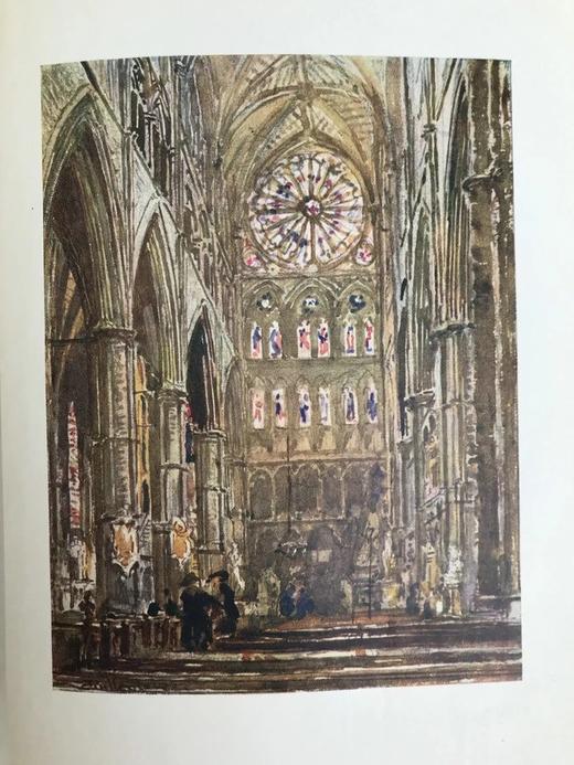 1906年 威斯敏斯特教堂 21幅彩色插图 漆布精装大32开 商品图10