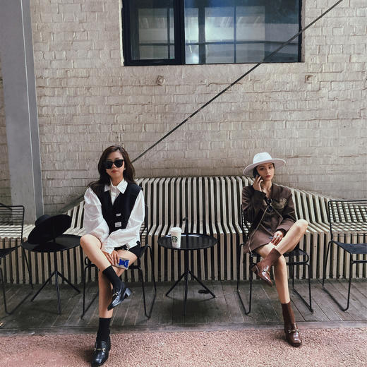 清仓|THE SOWING 真皮英伦风飞织靴粗跟连袜短靴乐福靴 .潮快闪[福利品] 商品图1