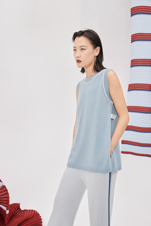  圆领撞色背心 SJF93W110A 商品图0