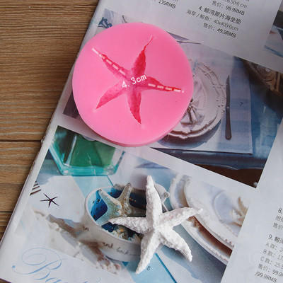 硅胶巧克力模具 【海洋风系列】 海星海贝海螺鱼尾蛋糕装饰 巧克力翻糖模具 商品图3