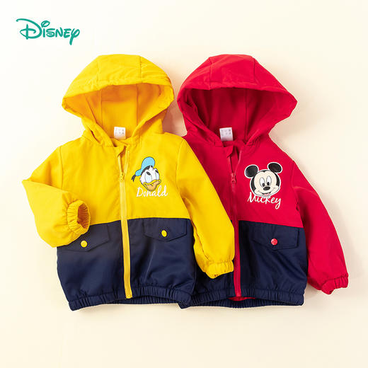 迪士尼男童宝宝春秋保暖加绒连帽外套 商品图3