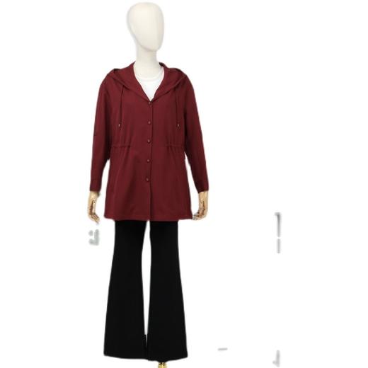 FOCALS福柯斯春秋新款宽松休闲连帽短款外套风衣F2YCF685R3 商品图4