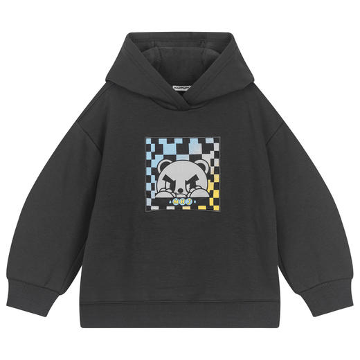 马拉丁潮牌漫画家儿童卫衣冬2021新品渐变色数码印花加厚连帽卫衣 商品图4