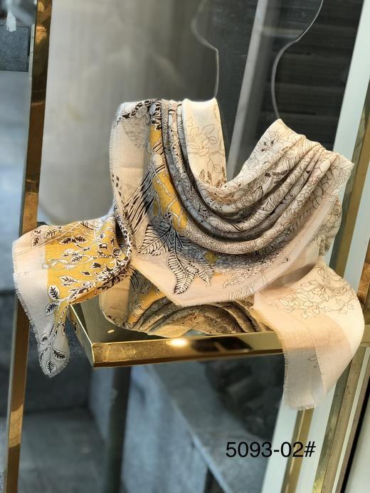 优品堂《锦瑟繁花》精品水溶羊毛90×90方巾 商品图13