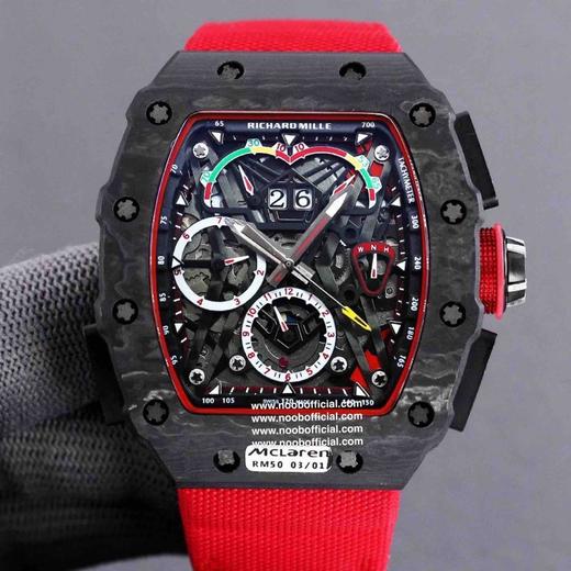 RichardMille理查德•米勒  (腕表型号: RM50-03，迈凯轮)艺术提升了全新层次，碳纤维壳套  美的纹路  的做工！🔱搭载大日历 多功能全自动机械机芯 商品图14