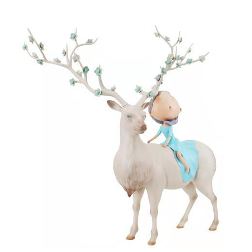 风中的童花/鹿/白色/99版-吴琼 商品图1