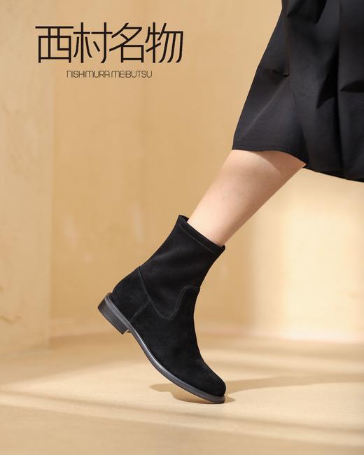 西村名物2021秋冬季新款休闲百搭短靴X21DS43721 商品图1
