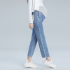 嫚熙高腰老爹裤秋冬装外穿烟管牛仔长裤 商品缩略图3