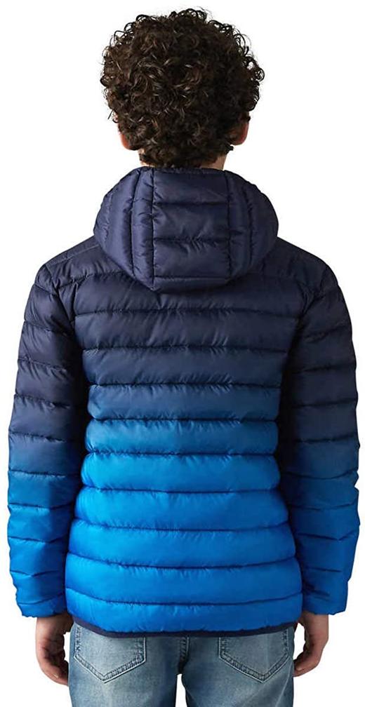 EB童装 双面穿 大童青少年渐变色75%鸭绒 连帽羽绒服 Z-7682 商品图3