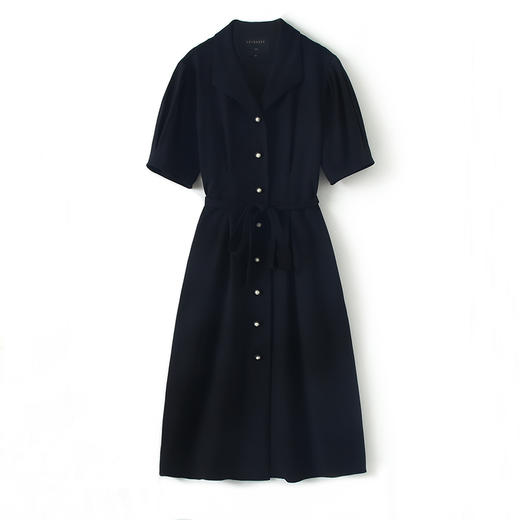 HeyDress法式黑色V领连衣裙女春夏装纯色系修身赫本风小黑裙收腰显瘦裙子 商品图4