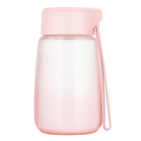 优道 玻璃水瓶 多乐咪 380ml 烟粉