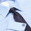 高唯男士白/蓝小斜纹DP工艺全免烫法式/英式高领衬衫 商品缩略图5