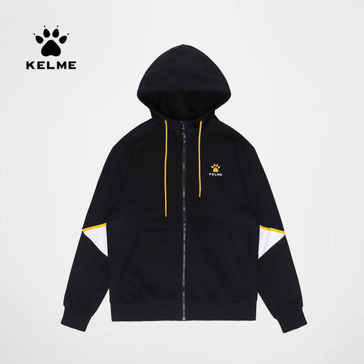 卡尔美秋冬新款男士撞色连帽开衫针织外套卫衣6137WT1001 商品图0