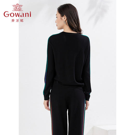 乔万尼新款羊毛针织衫轻款条纹软糯亲肤EI3M278 商品图3