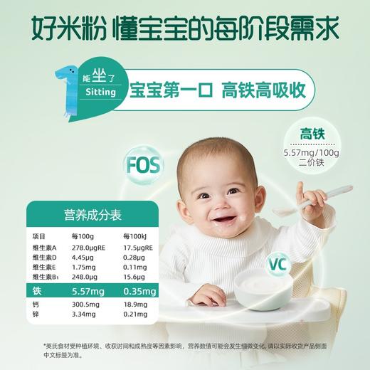 英氏原味纯营养米粉罐装258g 商品图5