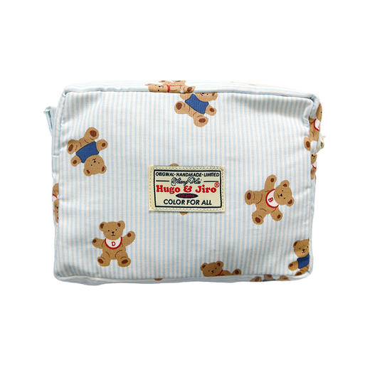 HUJI祤集Motley收纳包插画猫猫和熊熊 商品图3