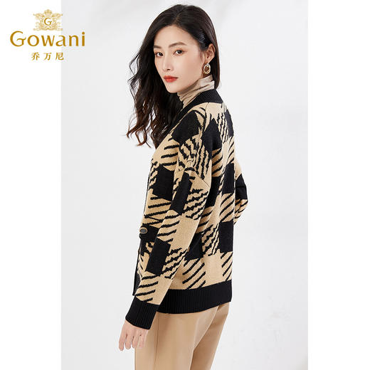 乔万尼早春新款羊毛针织开衫英伦风EI3M281 商品图2