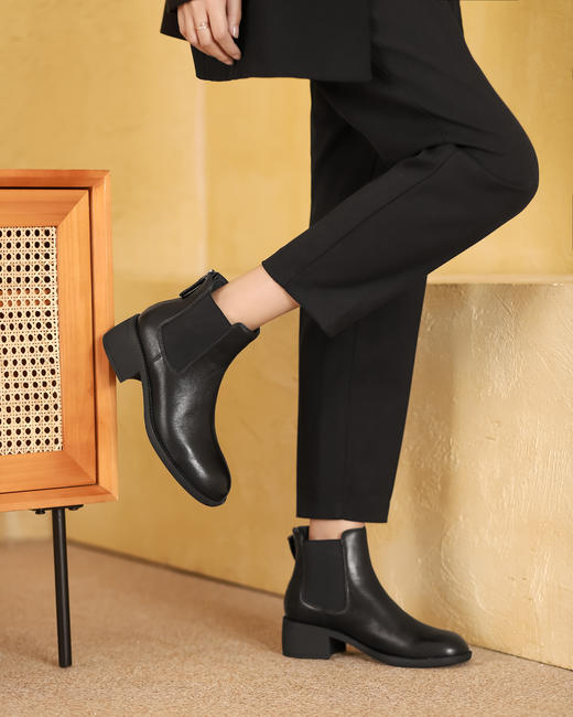 西村名物2021秋冬季新款休闲百搭短靴X21DS43811 商品图1