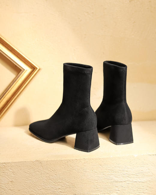 西村名物2021秋冬季新款休闲百搭短靴X21DS43661 商品图1