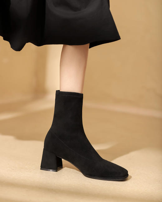 西村名物2021秋冬季新款休闲百搭短靴X21DS43661 商品图3