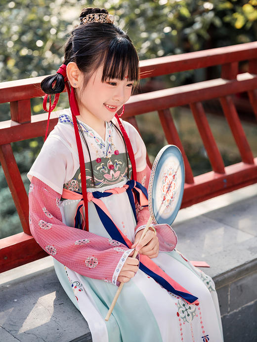 【昭玉】原创汉服女童夏季薄款中国风连衣裙超仙襦裙 商品图1