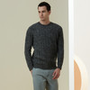 METTE羊绒世家2021年男士100%羊绒衫加厚打底提花圆领针织衫毛衣 商品缩略图1