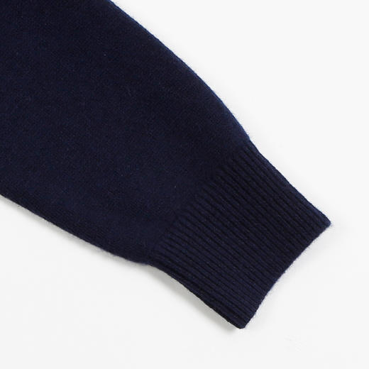 METTE羊绒世家2021年秋冬男士100%羊绒衫时尚V领夹花内搭保暖毛衣 商品图4