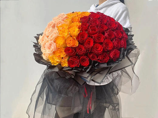 繁花如梦----99朵彩色玫瑰花束五选一 商品图1