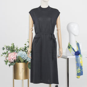 FOCALS福柯斯秋季桑蚕丝七分袖修身印花连衣裙F2YAX178BA