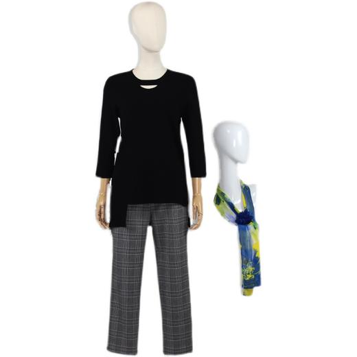 FOCALS福柯斯女装秋季新款圆领套头上衣设计师风格针织衫FYJCM586 商品图4