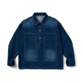 SpTF/RC21SS001/Box-fit剪裁双插袋牛仔套头夹克