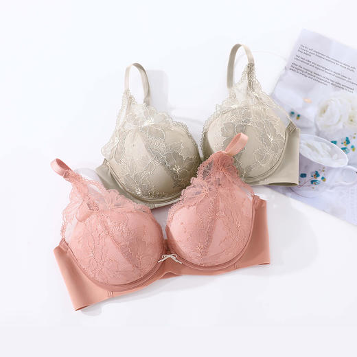 安莉芳小胸厚杯上托聚拢文胸女收副乳内衣EB00392 商品图3