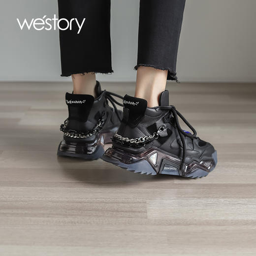 westory2021秋季新品ins风厚底老爹鞋休闲百搭运动鞋W21DS81351 商品图3