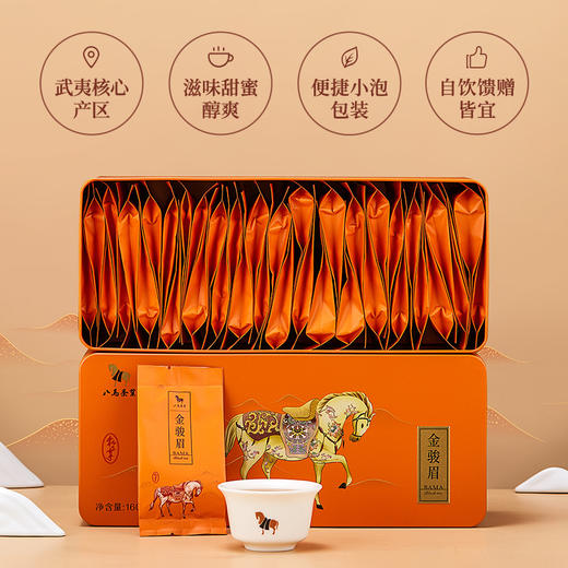 八马茶业丨 武夷特级金骏眉红茶福鼎白茶寿眉组合自饮装160g*2盒 商品图2