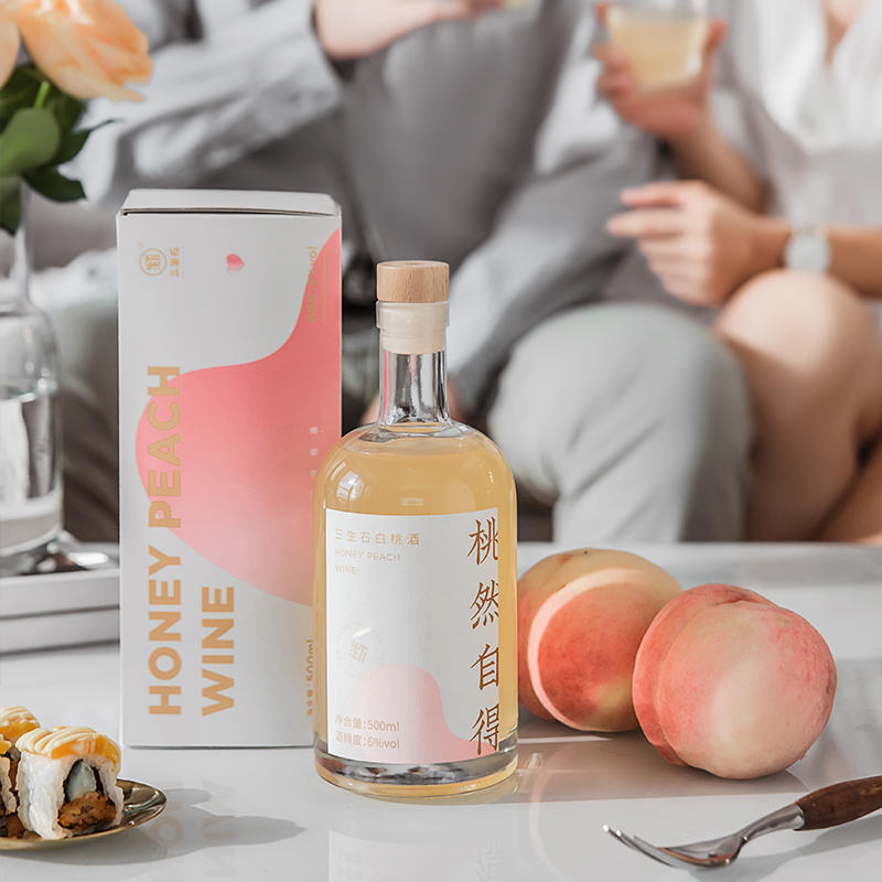 三生石 桃然自得白桃酒 500ml
