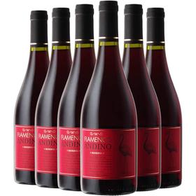 醉鹅娘 智利如饴火烈鸟红酒红鸟黑皮诺干红葡萄酒6支整箱装（送海马刀）