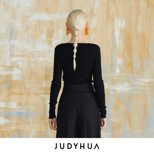 JUDYHUA 侧袖镂空针织上衣 商品图6