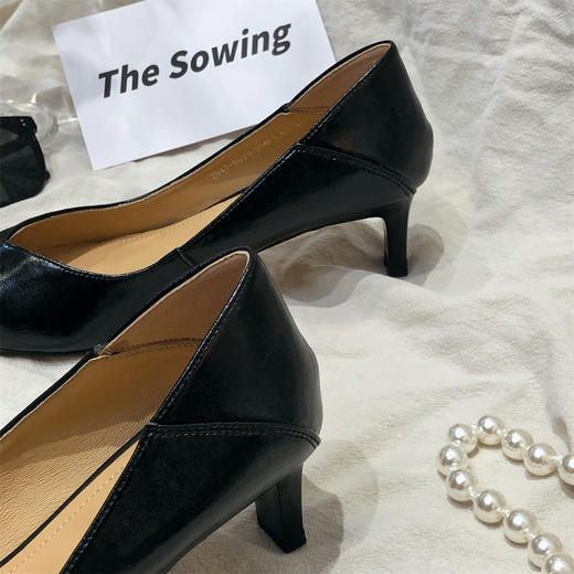 特价秒杀 |THE SOWING 全皮尖头中跟浅口气质单鞋2947-8629 .潮快闪[福利品] 商品图2