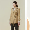 METTE2021年秋冬新品女士风衣外套短款时尚双排扣小个子收腰外套 商品缩略图1